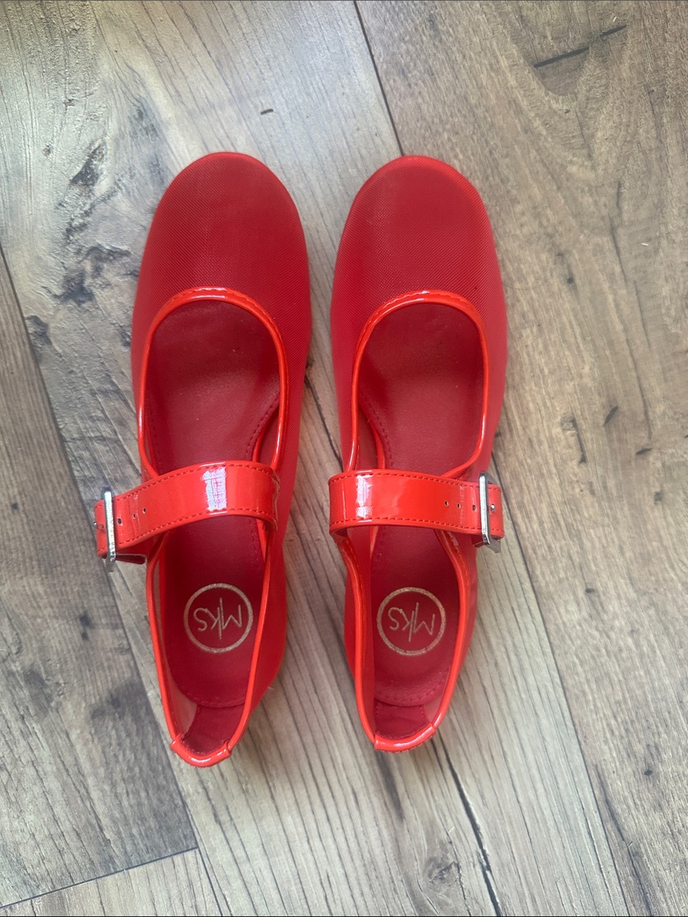 M&S Red Mary Jane Flats